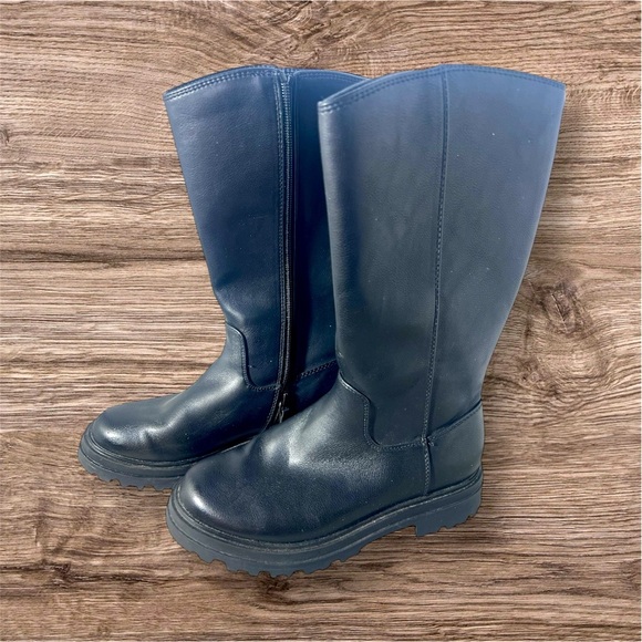 Art Classics Black Knee-High Leather Boots size 4 - Picture 1 of 4